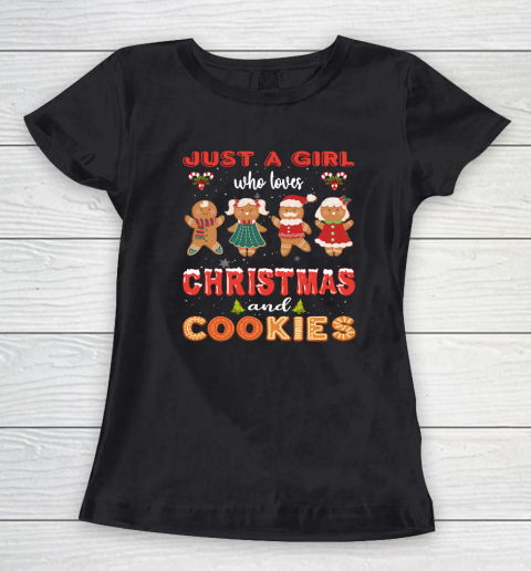 Just A Girl Who Loves Christmas And Cookies Gingerbread Women's T-Shirt