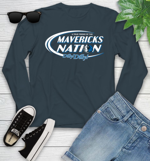 NBA A True Friend Of The Dallas Mavericks Dilly Dilly Basketball Sports Youth Long Sleeve 9