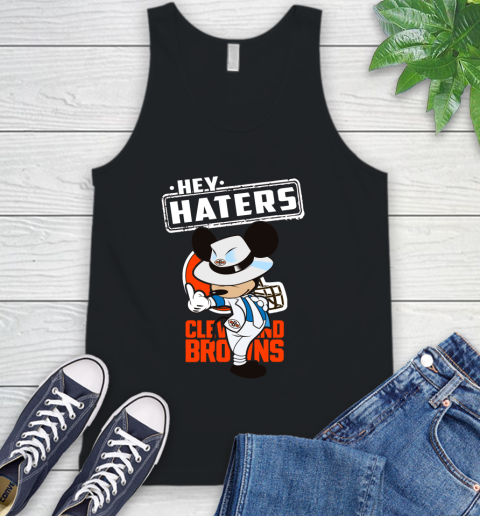 NFL Hey Haters Mickey Football Sports Cleveland Browns Tank Top