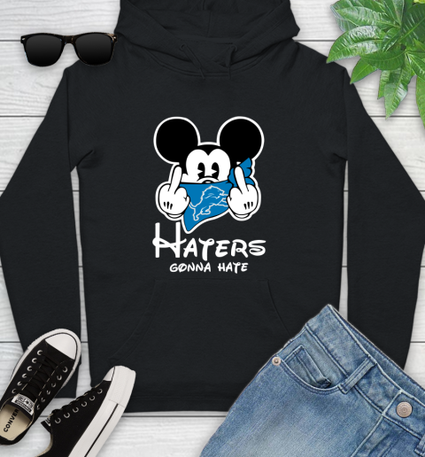 NFL Detroit Lions Haters Gonna Hate Mickey Mouse Disney Football T Shirt Youth Hoodie