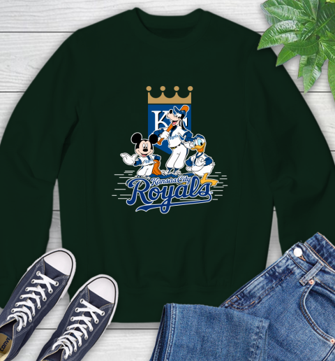 MLB Kansas City Royals Mickey Mouse Donald Duck Goofy Baseball T Shirt Sweatshirt 12