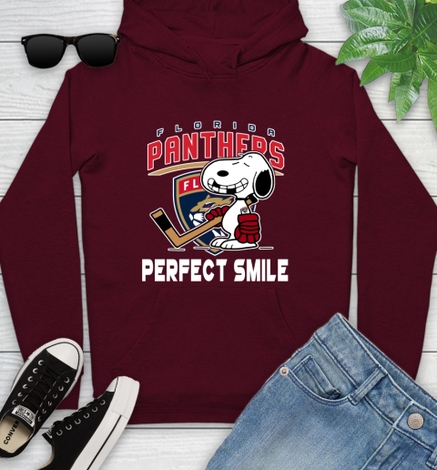 NHL Florida Panthers Snoopy Perfect Smile The Peanuts Movie Hockey T Shirt Youth Hoodie 7