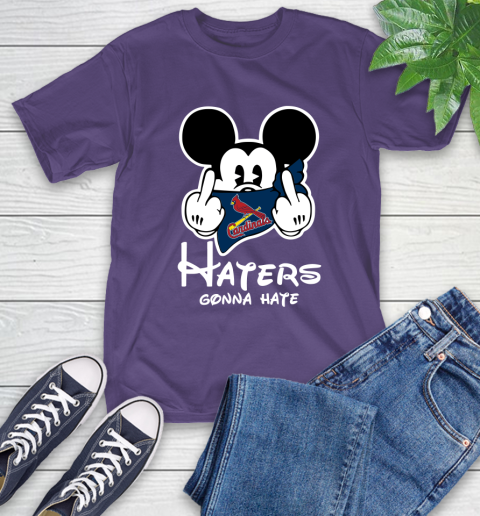 MLB St.Louis Cardinals Haters Gonna Hate Mickey Mouse Disney Baseball T Shirt_000 T-Shirt 5