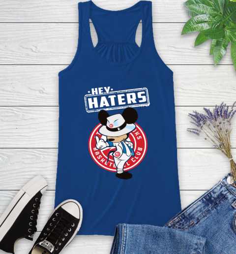 NBA Hey Haters Mickey Basketball Sports Atlanta Hawks Racerback Tank 8