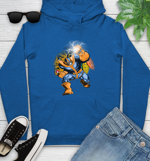 Chicago Blackhawks NHL Hockey Thanos Avengers Infinity War Marvel Youth Hoodie 11