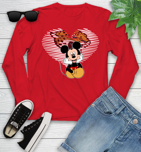 NFL Jacksonville Jaguars The Heart Mickey Mouse Disney Football T Shirt_000 Youth Long Sleeve 11