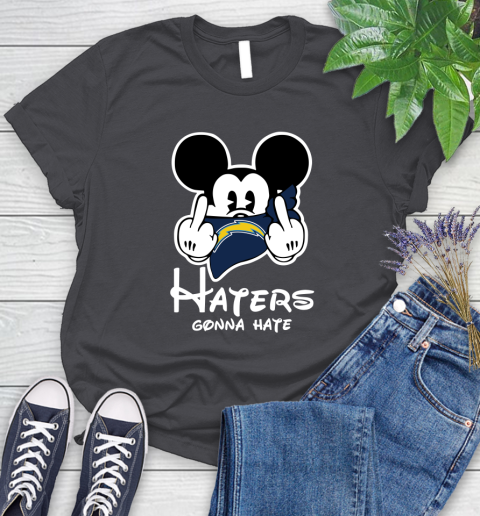 NFL Los Angeles Chargers Haters Gonna Hate Mickey Mouse Disney Football T Shirt Women's T-Shirt 8
