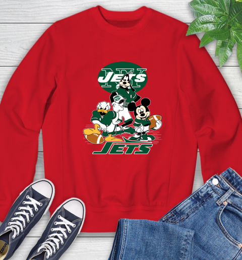 NFL New York Jets Mickey Mouse Donald Duck Goofy Football Shirt Sweatshirt 10