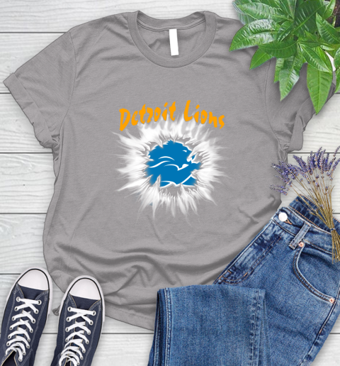 Detroit Lions NFL Football Adoring Fan Rip Sports Women's T-Shirt 5