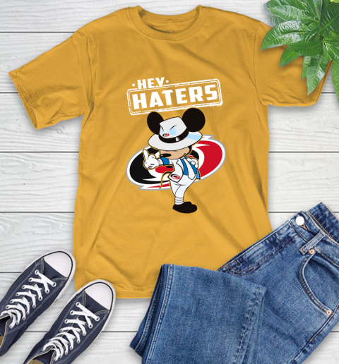 NHL Hey Haters Mickey Hockey Sports Carolina Hurricanes T-Shirt 2