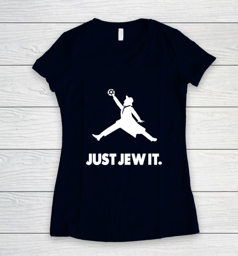 Just Jew It Jewish Women's V-Neck T-Shirt 2