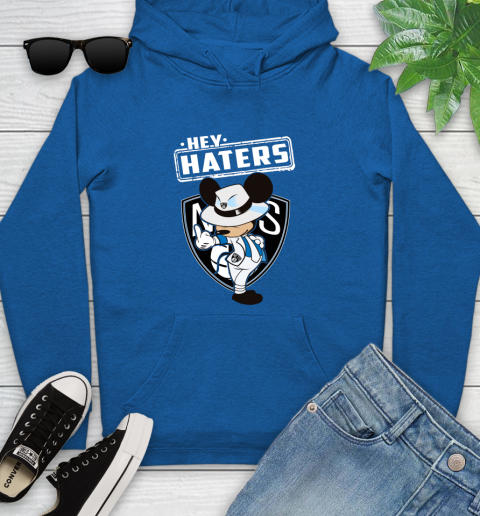 NBA Hey Haters Mickey Basketball Sports Brooklyn Nets Youth Hoodie 11