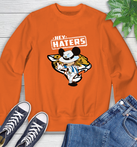 NFL Hey Haters Mickey Football Sports Jacksonville Jaguars Sweatshirt 3