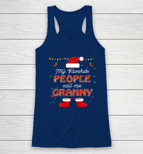 My Favorite People Call Me Granny Thanksgiving Christmas Racerback Tank 4