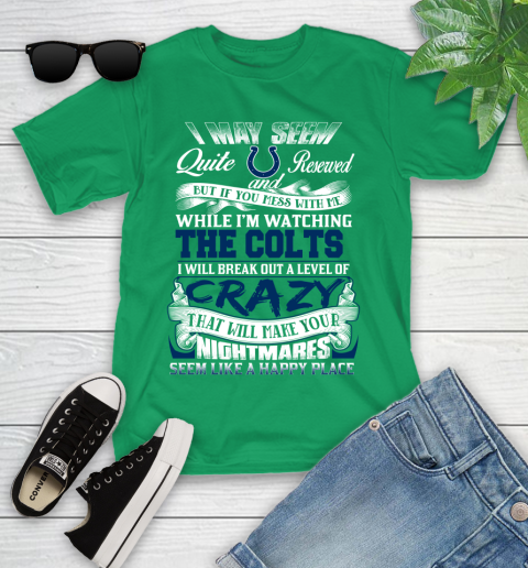 Indianapolis Colts NFL Football Don't Mess With Me While I'm Watching My Team Youth T-Shirt 8