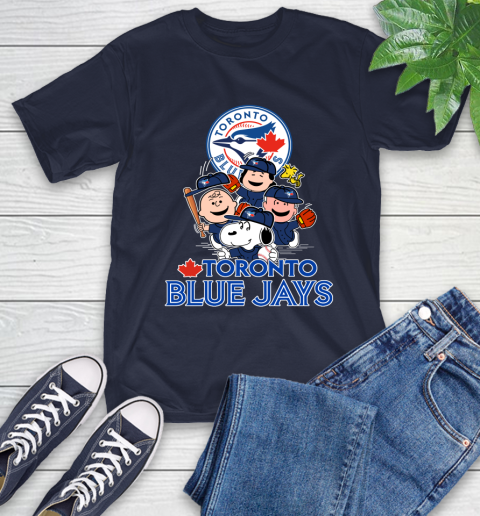 MLB Toronto Blue Jays Snoopy Charlie Brown Woodstock The Peanuts Movie Baseball  T Shirt_000 T-Shirt