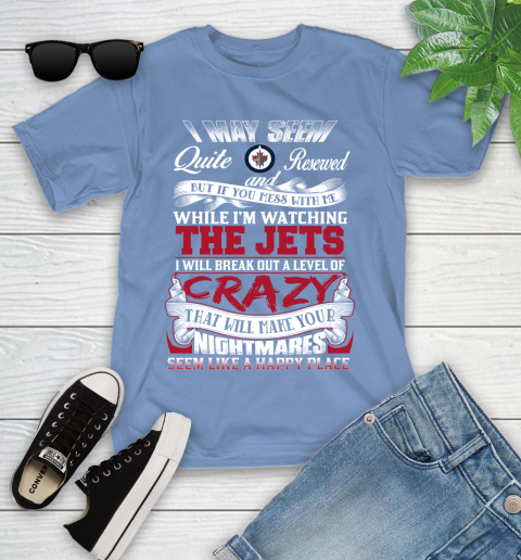 Winnipeg Jets NHL Hockey Don't Mess With Me While I'm Watching My Team Youth T-Shirt 15