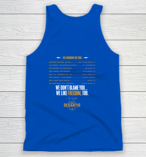 Escape To Florida Shirt Ron DeSantis (Print on front and back) Tank Top 8