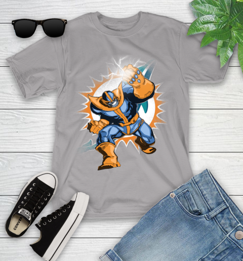 Miami Dolphins NFL Football Thanos Avengers Infinity War Marvel Youth T-Shirt 4