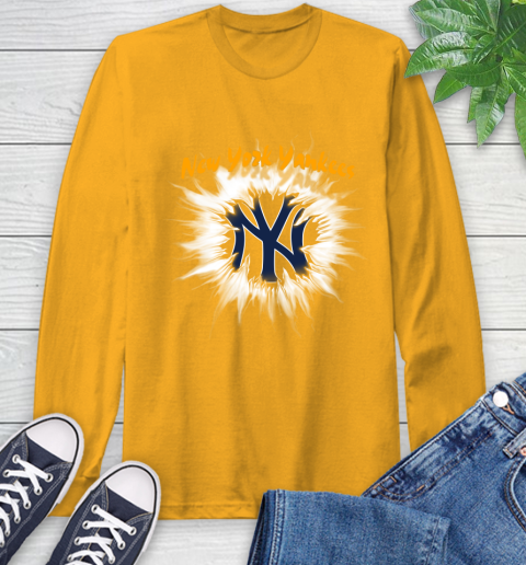 New York Yankees MLB Baseball Adoring Fan Rip Sports Long Sleeve T-Shirt 2