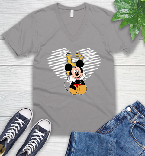 MLB Pittsburgh Pirates The Heart Mickey Mouse Disney Baseball T Shirt_000 V-Neck T-Shirt 3