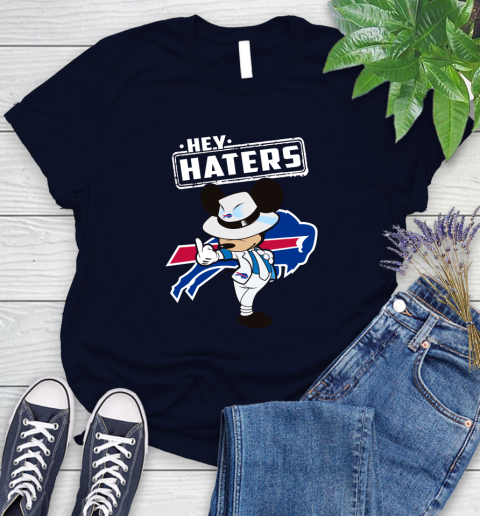 NFL Hey Haters Mickey Football Sports Buffalo Bills Women's T-Shirt 2