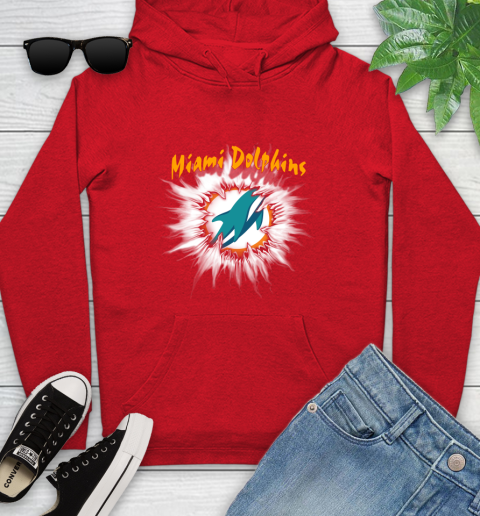 Miami Dolphins NFL Football Adoring Fan Rip Sports Youth Hoodie 12