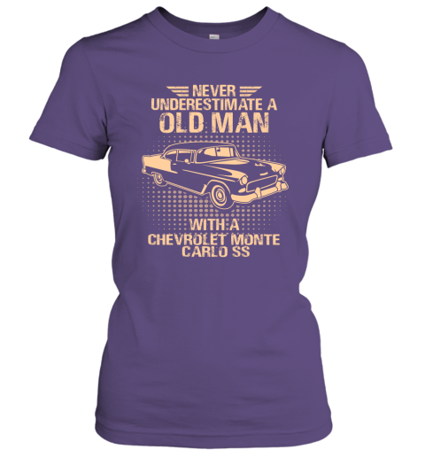 Never Underestimate An Old Man With A Chevrolet Monte Carlo SS  Vintage Car Lover Gift Women Tee