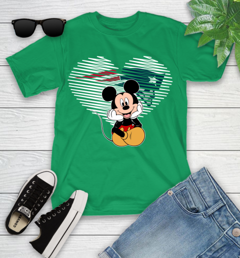 NFL New England Patriots The Heart Mickey Mouse Disney Football T Shirt_000 Youth T-Shirt 8