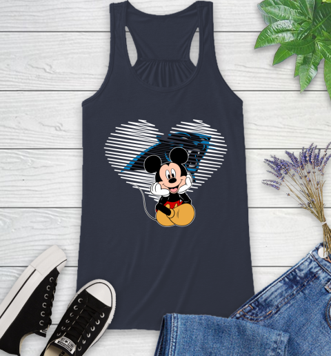 NFL Carolina Panthers The Heart Mickey Mouse Disney Football T Shirt_000 Racerback Tank 10