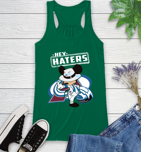 NHL Hey Haters Mickey Hockey Sports Colorado Avalanche Racerback Tank 6