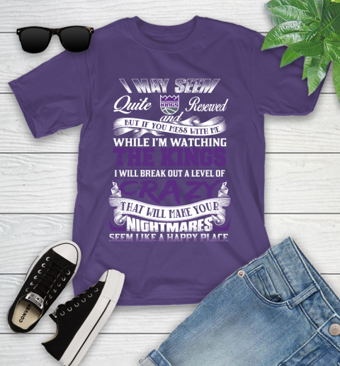 Sacramento Kings NBA Basketball Don't Mess With Me While I'm Watching My Team Youth T-Shirt 3