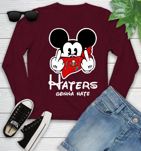 NFL Tampa Bay Buccaneers Haters Gonna Hate Mickey Mouse Disney Football T Shirt_000 Youth Long Sleeve 6