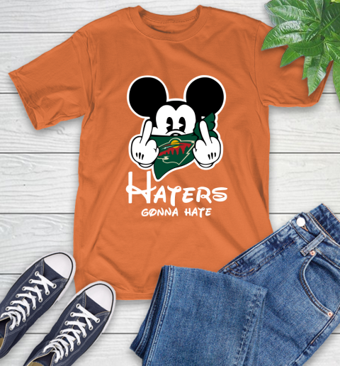 NHL Minnesota Wild Haters Gonna Hate Mickey Mouse Disney Hockey T Shirt T-Shirt 4