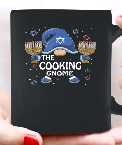 Funny The Cooking Gnome Hanukkah Matching Family Pajama Ceramic Mug 11oz