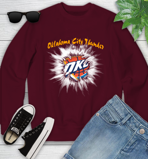 Oklahoma City Thunder NBA Basketball Rip Sports Youth Sweatshirt 4