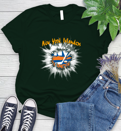 New York Islanders NHL Hockey Adoring Fan Rip Sports Women's T-Shirt 6