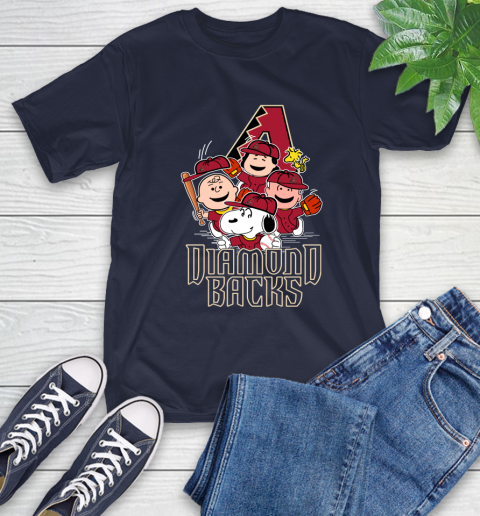 MLB Arizona Diamondbacks Snoopy Charlie Brown Woodstock The Peanuts Movie Baseball T Shirt_000 T-Shirt 3