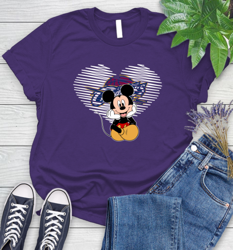 NBA Cleveland Cavaliers The Heart Mickey Mouse Disney Basketball Women's T-Shirt 4