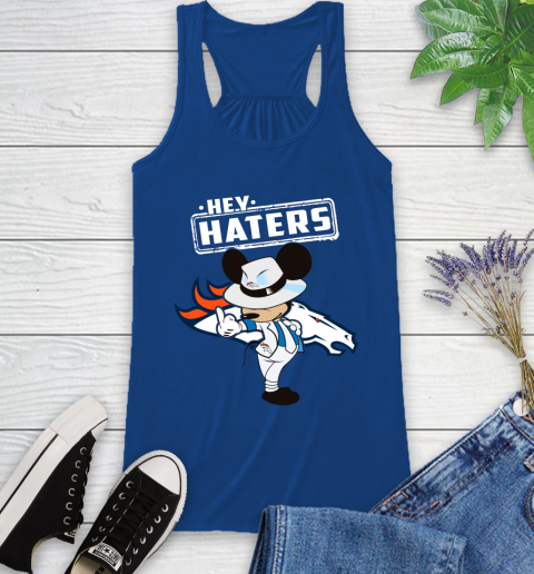 NFL Hey Haters Mickey Football Sports Denver Broncos Racerback Tank 8