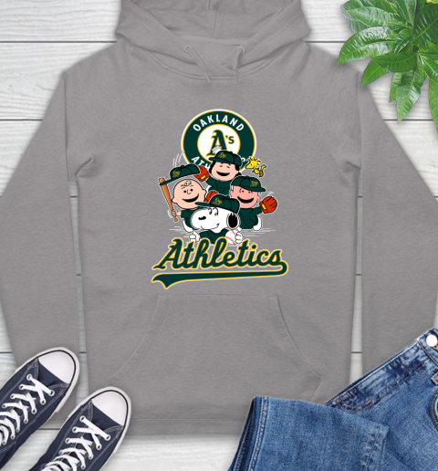 MLB Oakland Athletics Snoopy Charlie Brown Woodstock The Peanuts Movie Baseball T Shirt_000 Hoodie 6