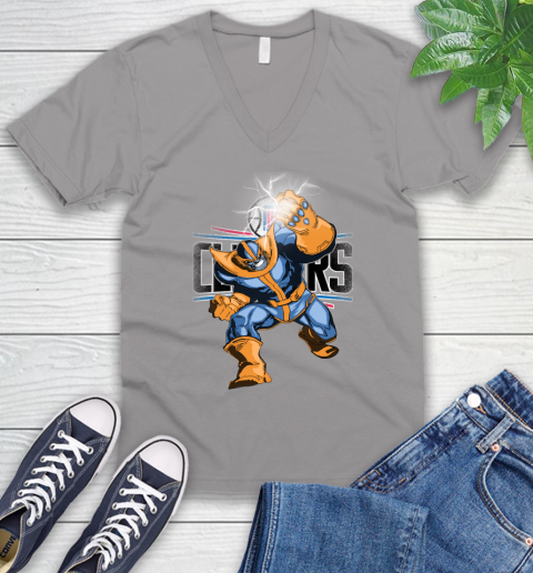 LA Clippers NBA Basketball Thanos Avengers Infinity War Marvel V-Neck T-Shirt 3