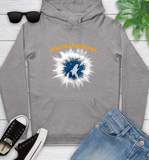 Minnesota Timberwolves NBA Basketball Rip Sports Youth Hoodie 6