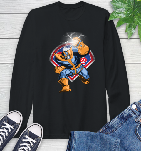 Philadelphia Phillies MLB Baseball Thanos Avengers Infinity War Marvel Long Sleeve T-Shirt