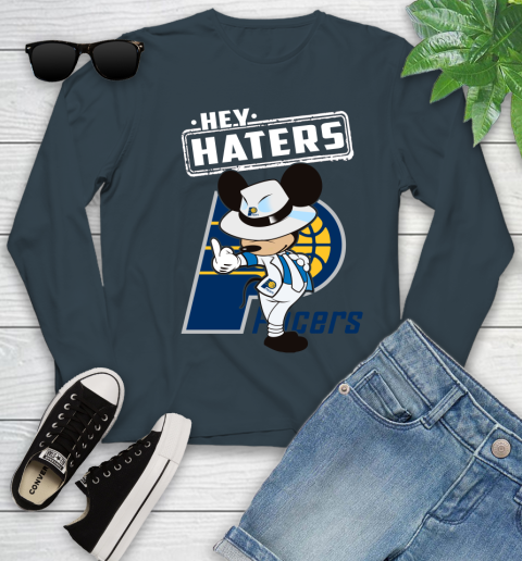 NBA Hey Haters Mickey Basketball Sports Indiana Pacers Youth Long Sleeve 9