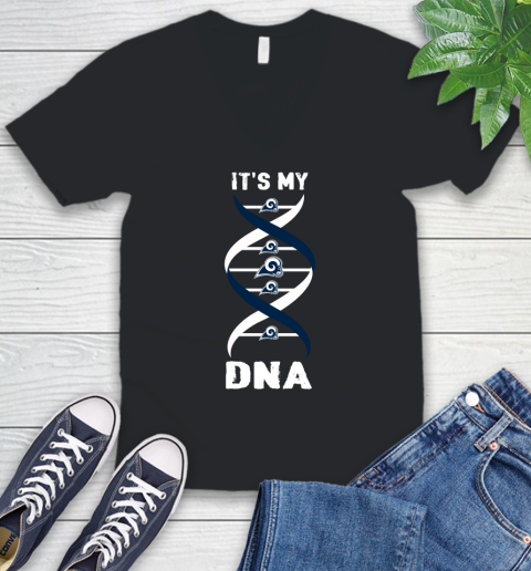 Los Angeles Rams NFL Football It's My DNA Sports V-Neck T-Shirt