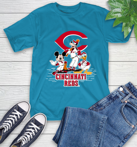 MLB Cincinnati Reds Mickey Mouse Donald Duck Goofy Baseball T Shirt T-Shirt 9