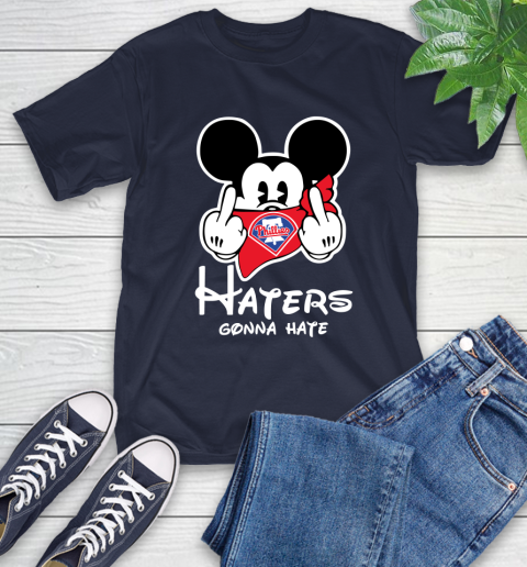 MLB Philadelphia Phillies Haters Gonna Hate Mickey Mouse Disney Baseball T Shirt_000 T-Shirt 3