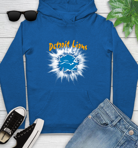 Detroit Lions NFL Football Adoring Fan Rip Sports Youth Hoodie 11