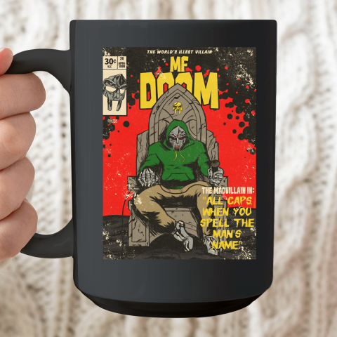 MF Doom Shirt  ALL CAPS MF COMIC Ceramic Mug 15oz